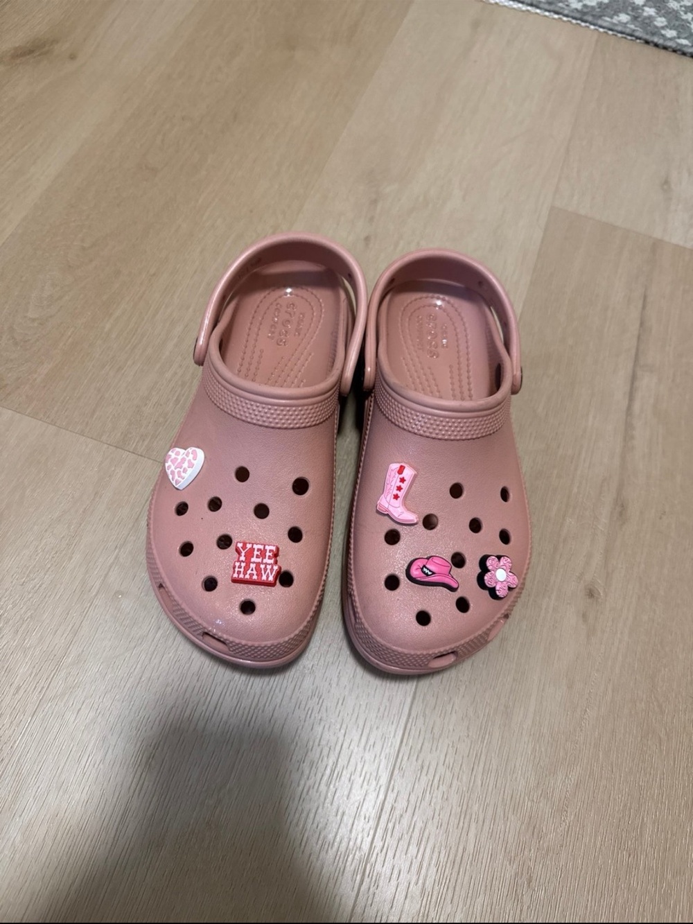 Platform Pink Western Cowgirl Crocs